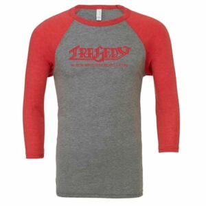 Tragedy, 3/4-Arm Baseball-Shirt, dark grey-red, Logo